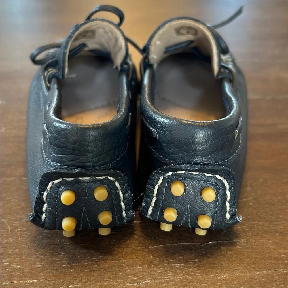 Elephantito Navy Leather Slip-on Loafer Driver Shoes